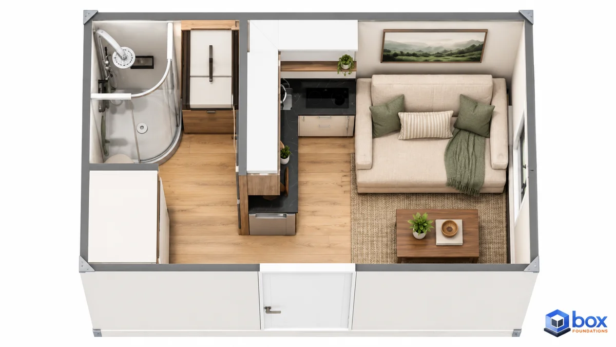 Boxabl Baby Box floor plan