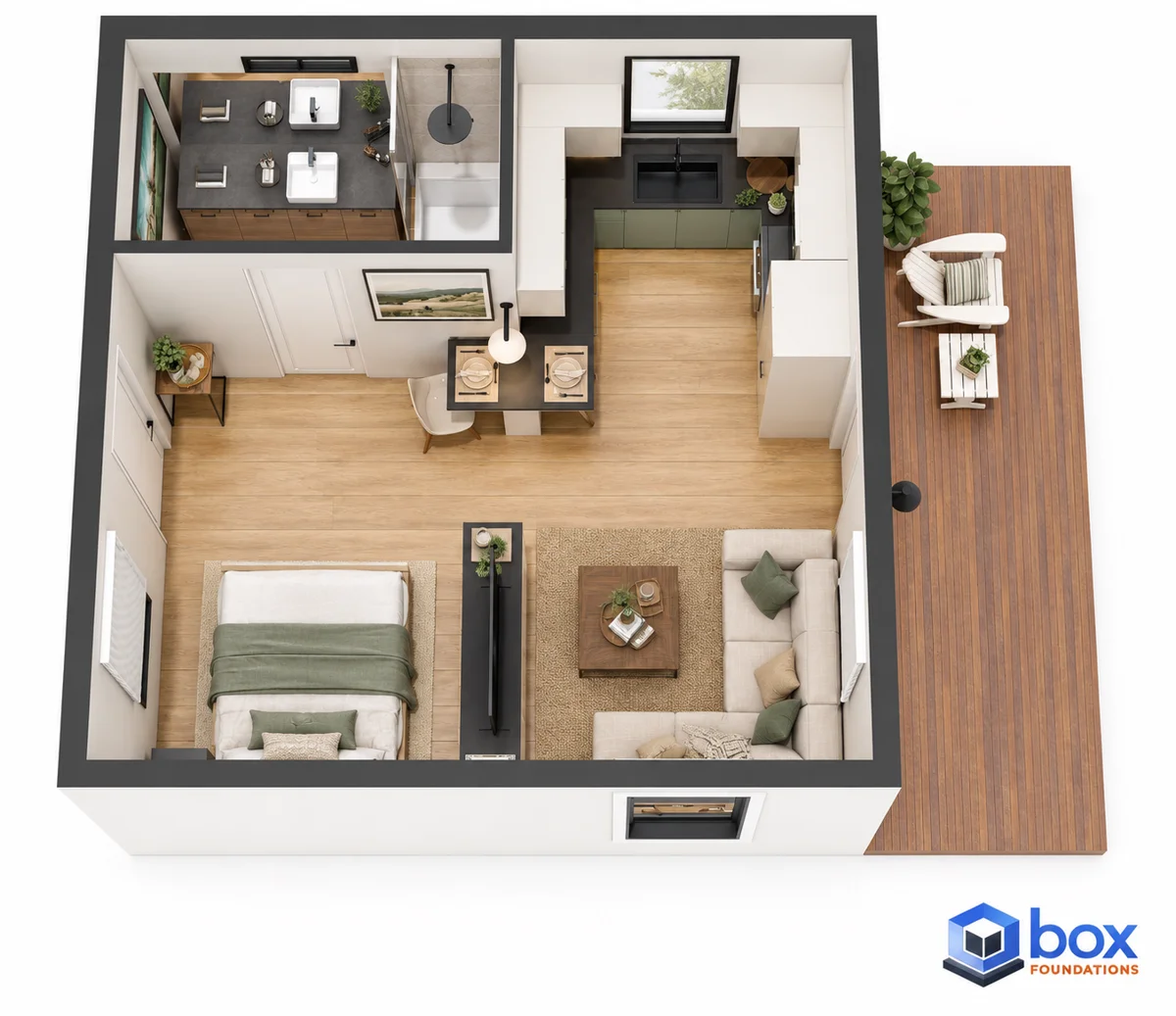Boxabl Studio floor plan