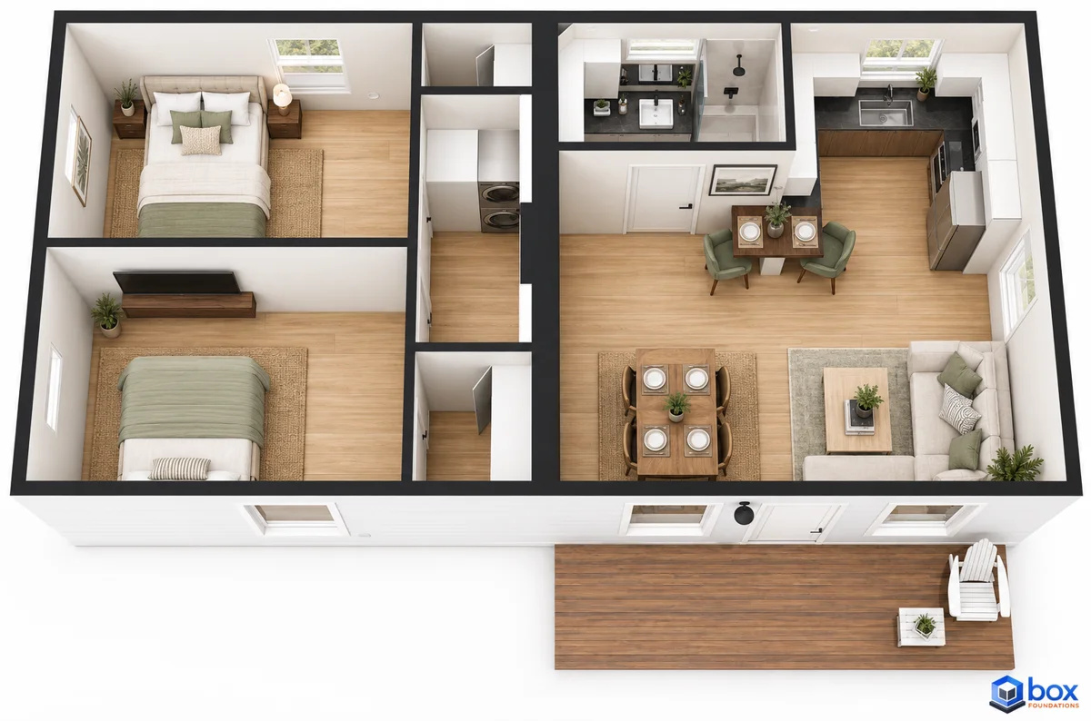 Boxabl Two Bedroom floor plan